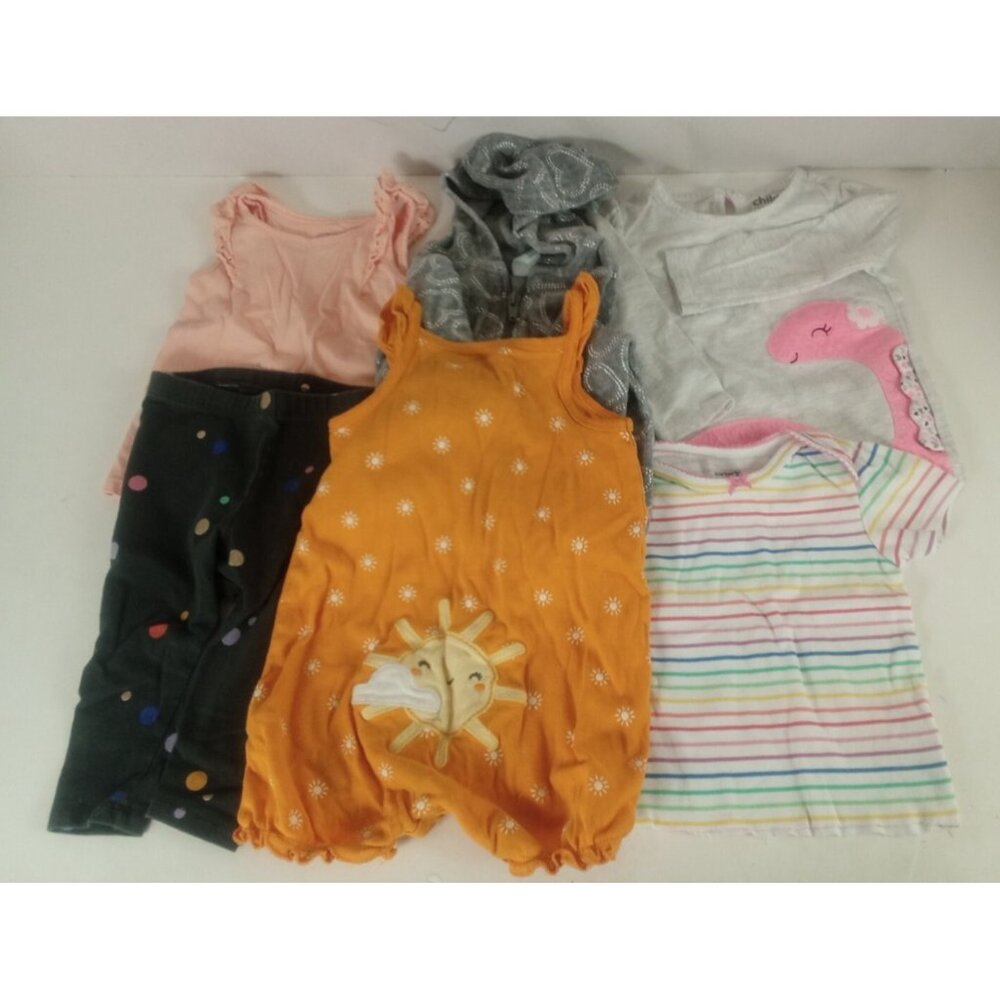 Girl Clothes Size 12 Months Mixed Brands Lot Of 6 Pieces (B)